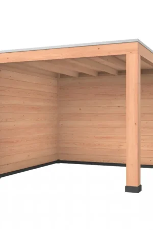 Speciale Aanbieding Douglas overkapping, 300 x 300, met achterwand en zijwand, Westwood Robuust